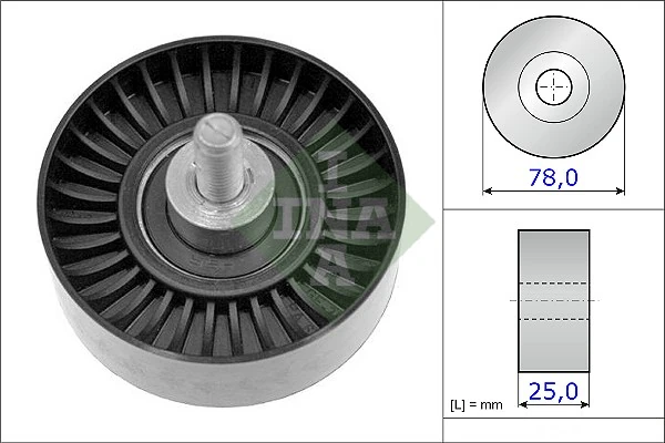Deflection/Guide Pulley, V-ribbed belt